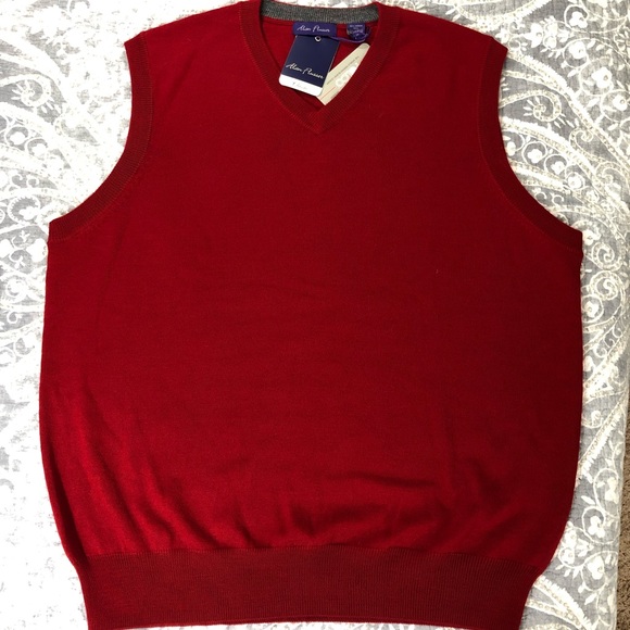 Men’s NWT Alan Flusser V-Neck Sleeveless Sweater - Picture 4 of 8